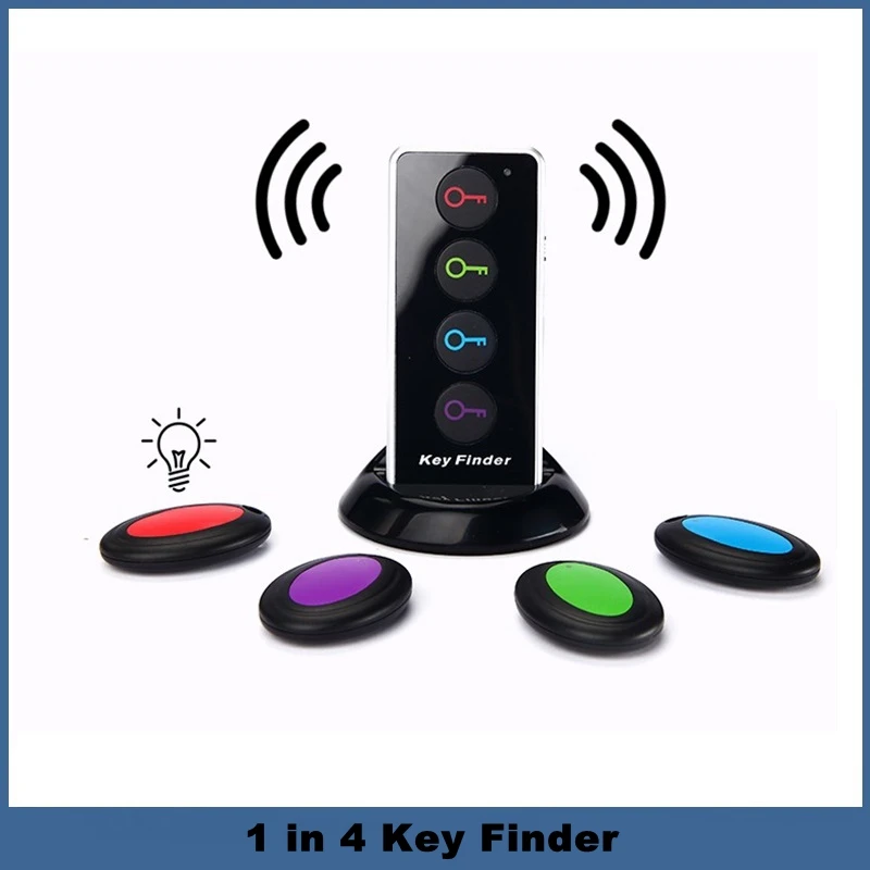 

Newest 1 in 4 Key Finder Anti-lost Tracker Electronic Finder Wireless Key Searching Device for Wallet Phone Bag