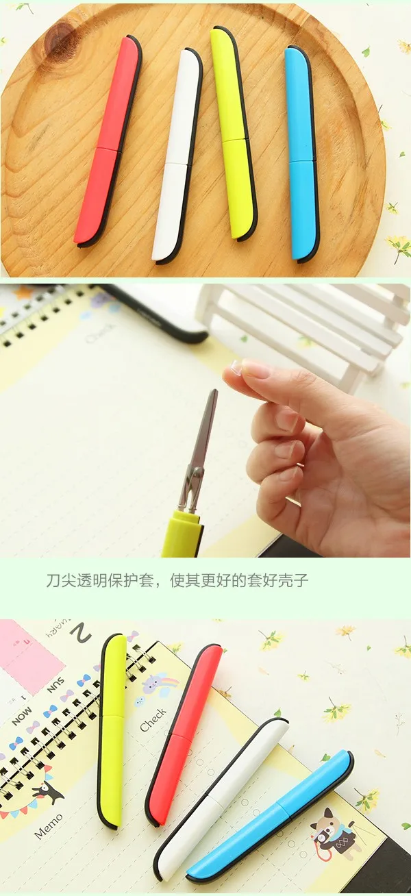 Креативные школьные студенческие Портативные Ручные Ножницы конфеты цвета складные ножницы подарок 701