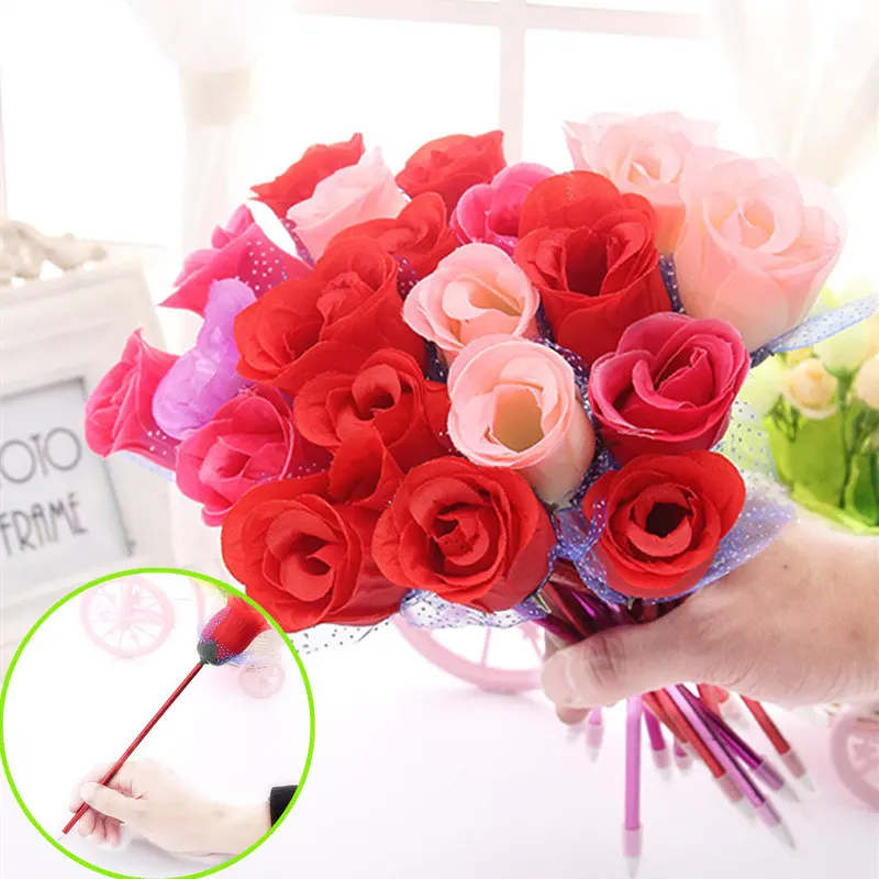 Роза шариковая ручка творческий цветок украшения красивые офисные канцелярские принадлежности персонализированные день Святого Валентина Свадебный Подарок