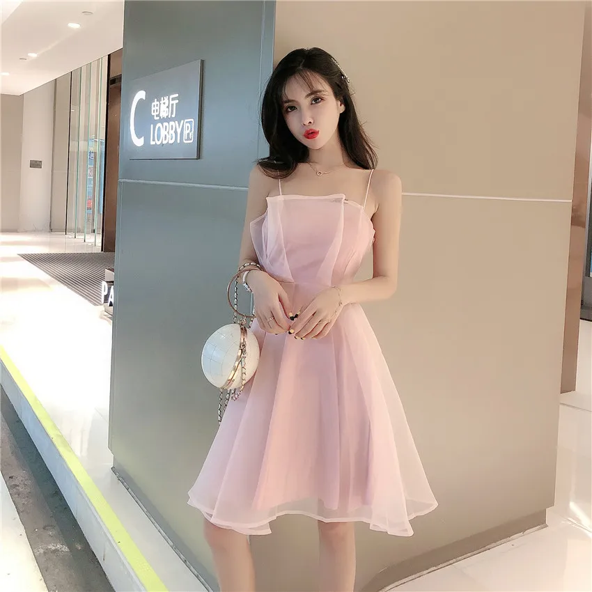 summer sweet solid ball gown strapless spaghetti strap Net yarn elegant Mini dress fashion brand high quality party dresses new | Женская