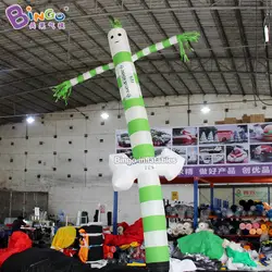 Персонализированные 20 футов белый и зеленый надувной Летающий танцор/6 м высокие игрушки/надувные трубы-батут/надувная воздушная