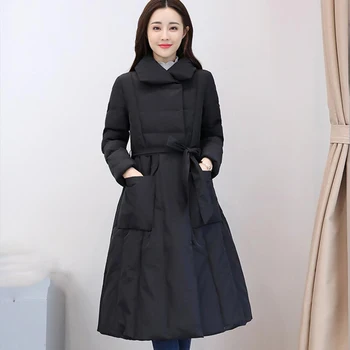 

High Quality 2018 New Winter Women Down Long Parka Female Thicken Plus Size Outerwear Warm Women Down Coat Jackets YP1247