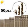 50pcsTwist drill bit straight handle high speed steel cobalt M35 grinding for stainless steel metal reamer drill bit ► Photo 1/6