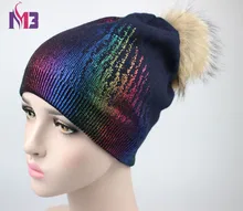 New Winter Beanies Women Knitted Cashmere Warm Hats Fashion Pom Pom Real Raccoon Fur Caps Skullies Hat For Women Print Fur Cap New Winter Beanies Women Knitted Cashmere Warm Hats Fashion Pom Pom Real Raccoon Fur Caps Skullies Hat For Women Print Fur Cap