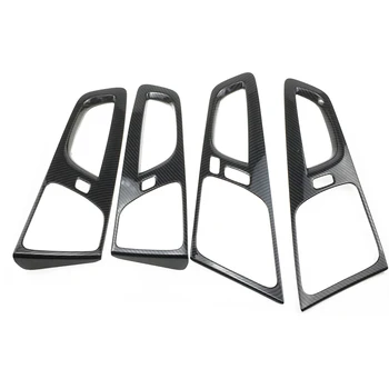

(Only Fit For Left Hand Drive) Carbon Fiber Style Door Inner Handle Bowls Cover Decoration Trim ABS 4pcs For Volvo XC60 2018
