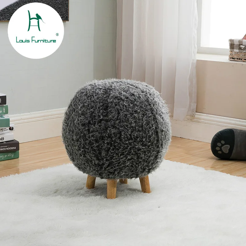 Модные табуреты и табуреты, деревянные сферические съемные и моющиеся дизайнерские мебель, низкие круглые домашние сидушки для стульев