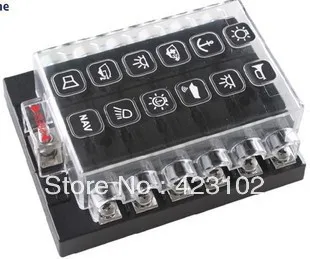 12 road 12 way car fuse boxes automotive fuse holder golf cart Circuit Breaker Box 12 road 12 way car fuse boxes automotive fuse holder golf cart, sport utility vehicles modified car fuse box 32v 25a