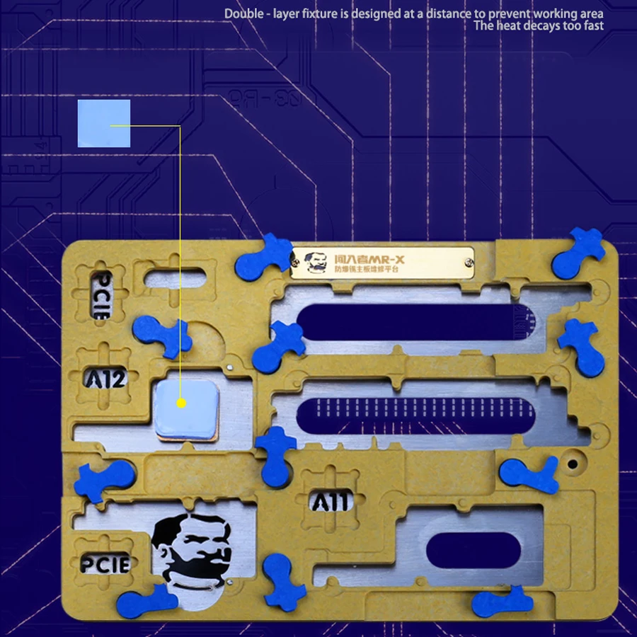Механик MR-X взрывозащищенные материнской Процессор NAND отпечатков пальцев Ремонт печатной платы Держатель приспособление для iPhone XR/Xs max/