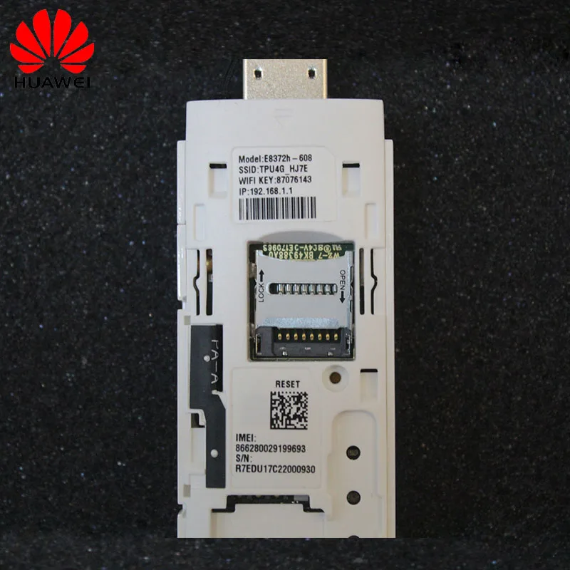 Бесплатная доставка разблокированный huawei E8372 E8372h 608 с антенной 150 Мбит/с 4G LTE USB WiFi