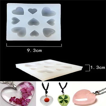 

New Multi Styles DIY Transparent Resin UV Liquid Silicone Combination Molds For NECKLACE PENDANT Amulets Making Jewelry