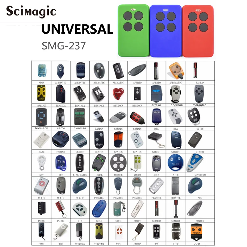 

SMG 233 315/418/433/868MHZ Multifrequency Universal Automatic Cloning Remote Control PTX4 Copy Duplicator for Garage Gate Door