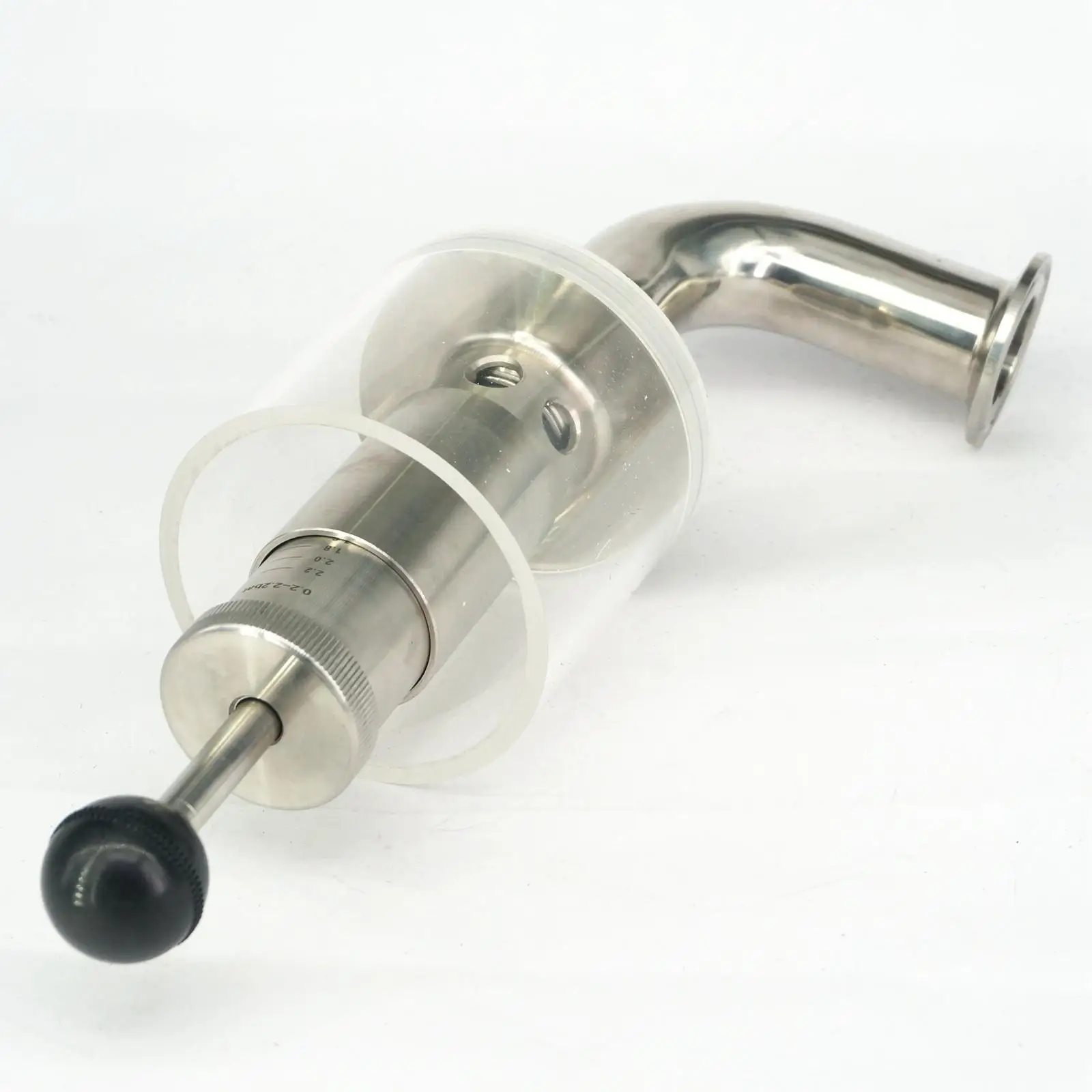 1," тройной зажим 0,2-2,2 бар регулируемый предохранительный клапан сброса давления санитарный SUS304 с манометром