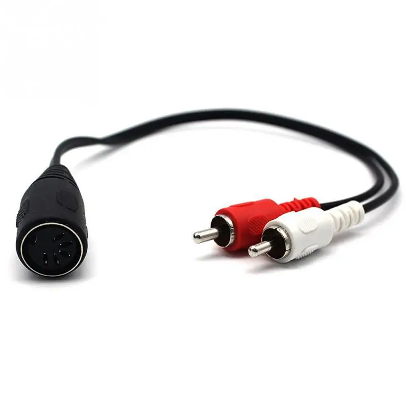 

new 5 Pins DIN Female To 2 RCA Male Plug AMP Audio Adapter Cable 0.3M