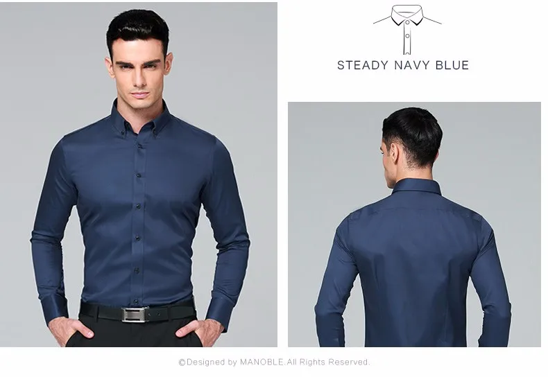 mens short sleeve white shirt High Quality 2021 Brands New Regular Fit Shirts for Men Business Long Sleeve Cufflink Cotton Solid Color Camisas De Hombre mens short sleeve dress shirts
