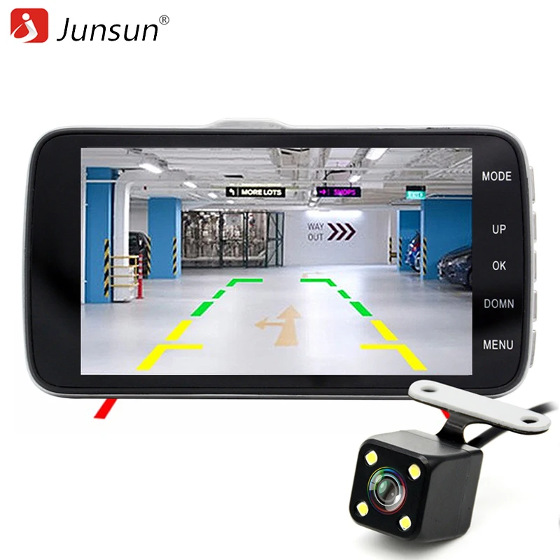 Junsun H7 Car DVR Camera Dual Lens IPS 4.0\