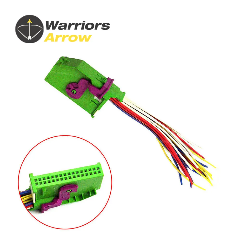 

1J0972977C For VW Bora Golf Passat 2003-2005 Polo For Audi A4 A6 TT 32 pin Wire Harness Plug Adapter Socket Connector Green