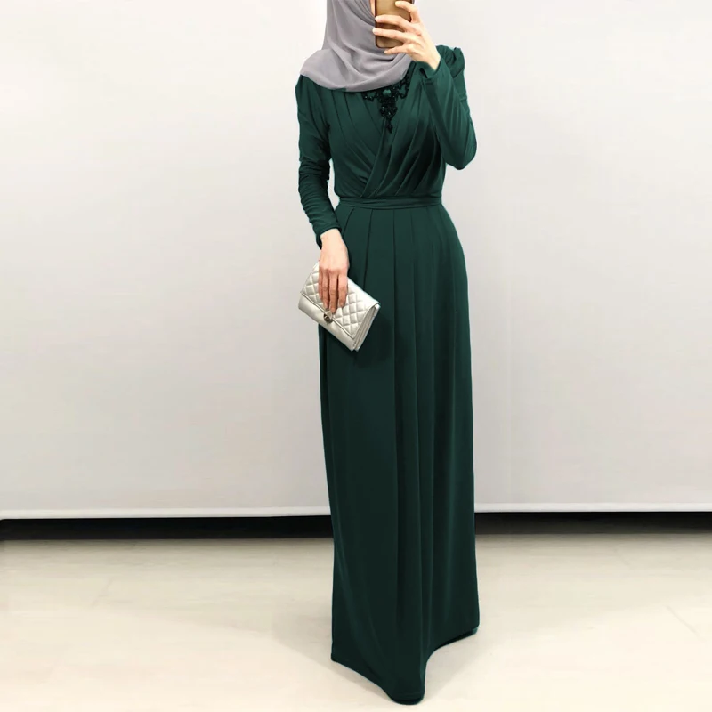 Kaftan abaya мусульманская одежда для Дубай мусульманское платье хиджаб Caftan Турция Elbise Ramadan плиссированные платья Eid vestidos robe Arabe Musulmane