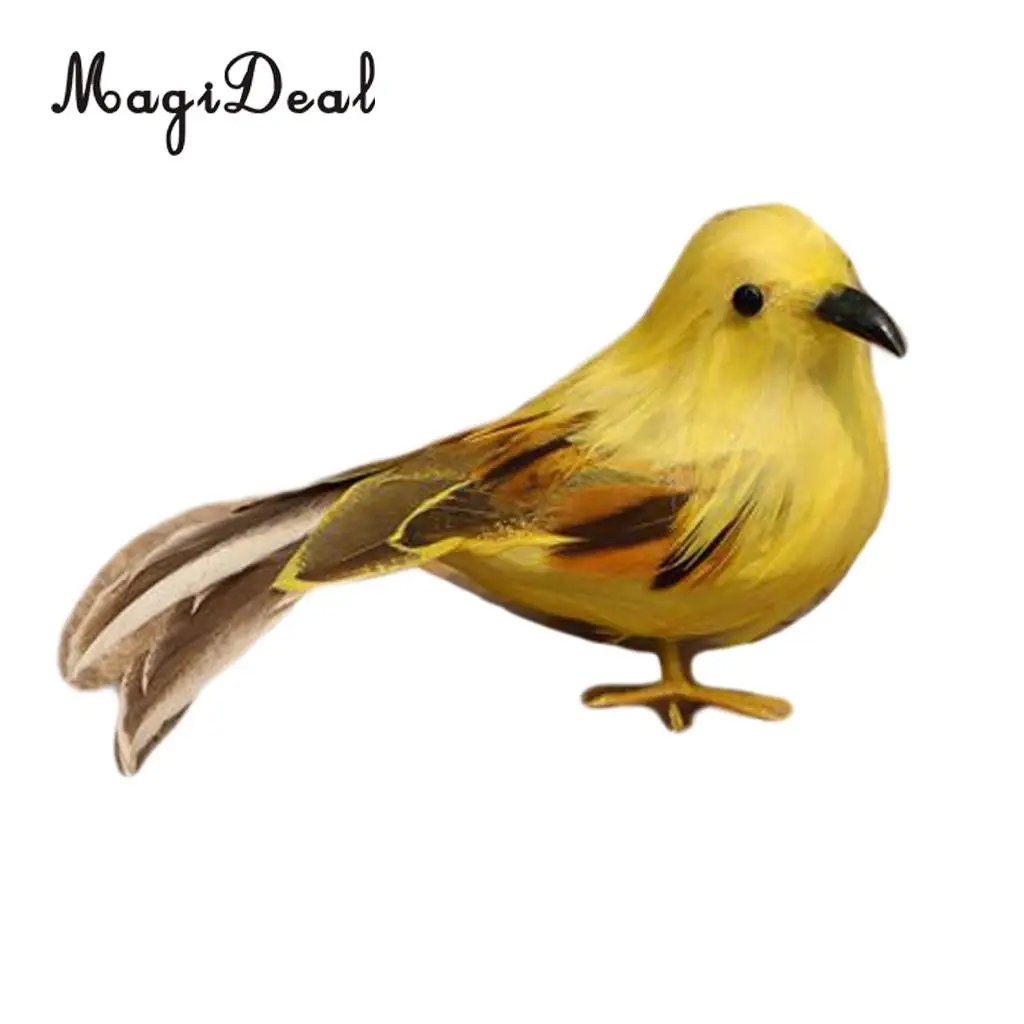 MagiDeal Artificial Bird Realistic Parrot Goose Cormorant Swallow Swan Figurine Garden Decor Craft