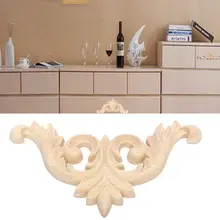 1 шт. цветочные деревянные наклейки с резьбой Угловые аппликации рамка Стены Двери Мебель резьба по дереву декоративные деревянные фигурки ремесла