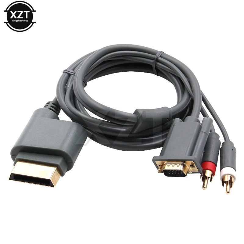 Adaptador de conexión para Xbox 360, Cable HD VGA + 2 RCA, vídeo