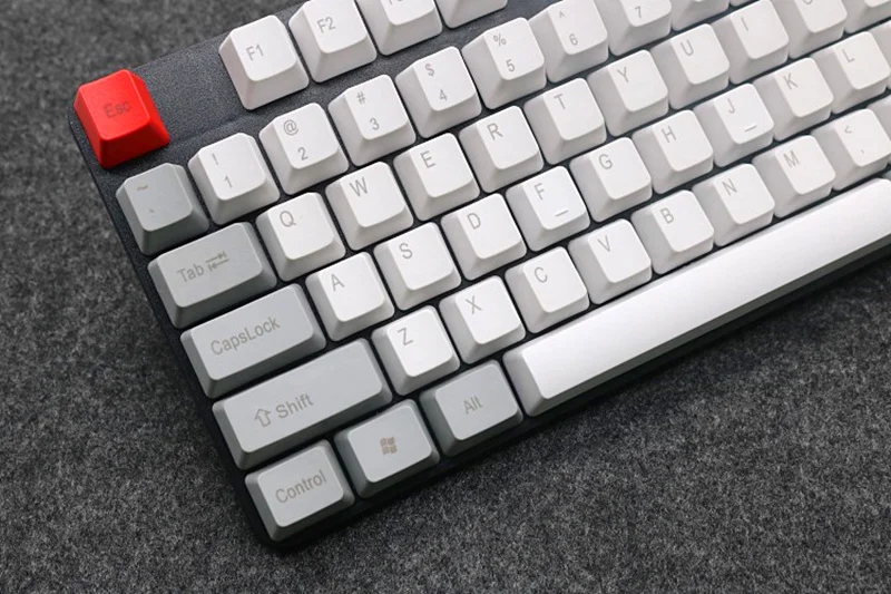 

104 Keys Thick PBT Dolch White Gray Laser Keycap Keycaps Set Top Printed Side Printed Key Caps for Cherry MX Mechanical Keyboard
