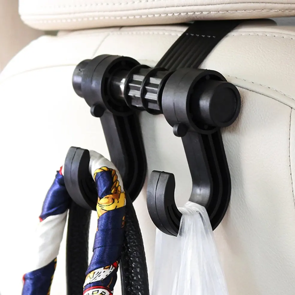 

Black Car Back Seat Truck Coat Hook Multifunctional Car Purse Bag Hanging Tool Hanger Auto Bag Organizer Holder
