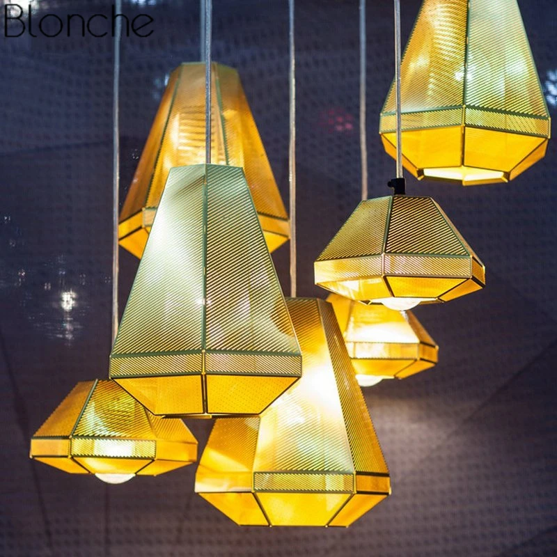 

Modern Pendant Lights Cell Short/Tall Hanging Lamp Etch Web Diamond Industrial for Home Decor Led Suspension Fixtures