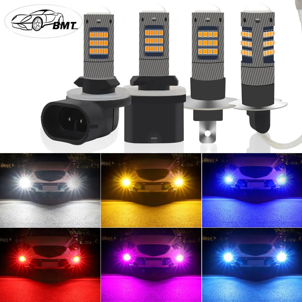 BMT H1 H3 LED h27w2 h27w/2 LED Bulb h21 h27w 881 h27w1 42smd Car led fog lights cars daytime running lights 12V LED Auto Lamp