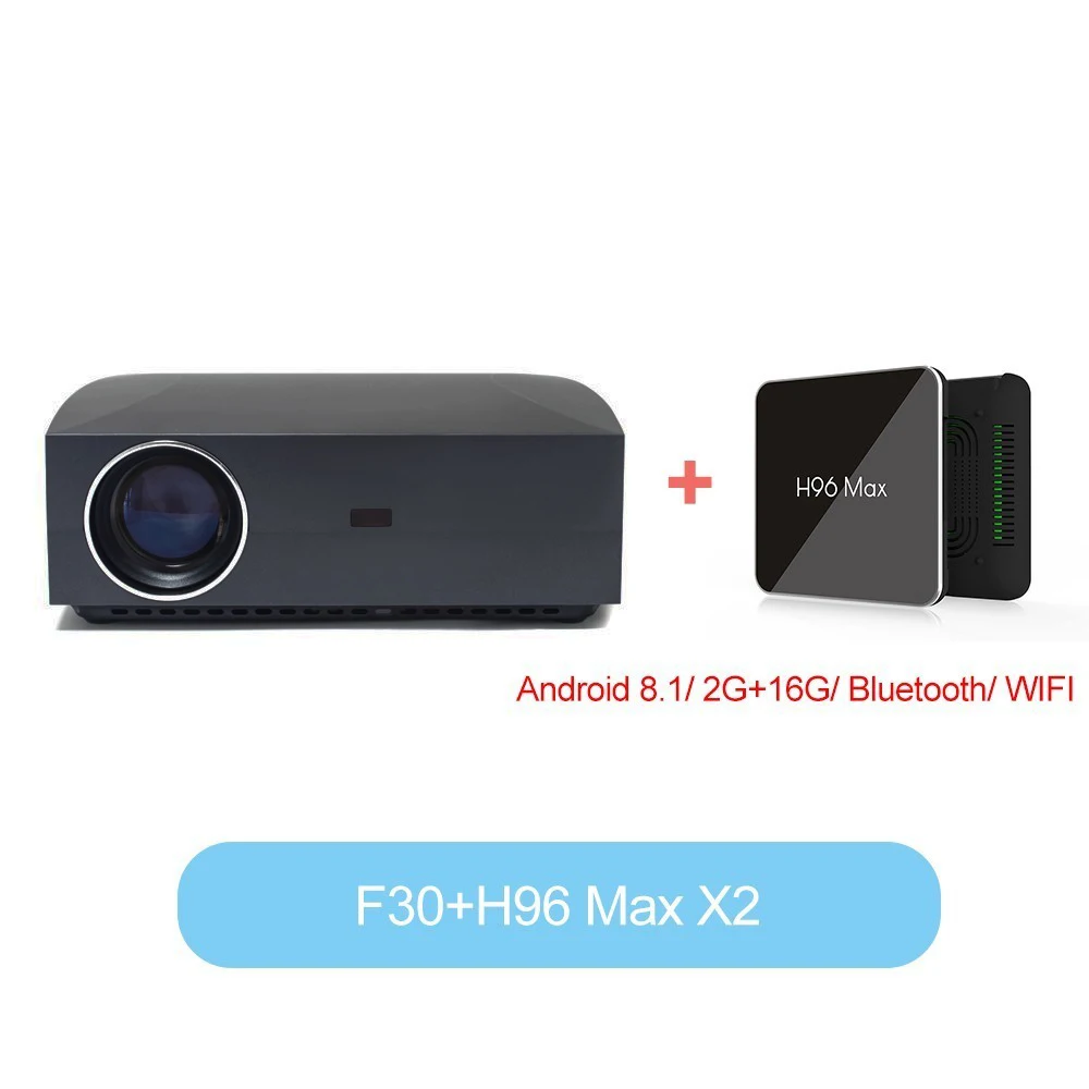 TouYinger F30 1080P Full HD проектор 5500 люмен 1920x1080 Разрешение светодиодный F30UP проектор для домашнего кинотеатра видео проектор 3D HDMI - Цвет: F30 H96 Max X2