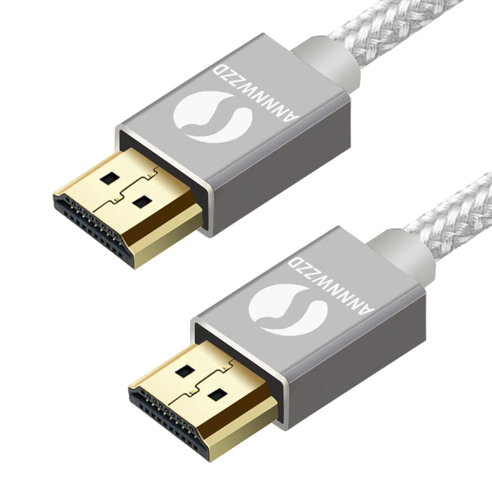 Кабель HDMI-HDMI 2,0(4 K) готовый-плетеный шнур 28AWG-высокая скорость 18 Гбит/с-Позолоченные разъемы-Ethernet, возврат звука