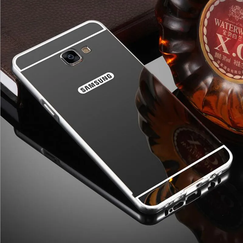 Для samsung Galaxy A3 A5 A510 A7 чехол зеркальный металлический чехол с алюминиевой рамкой чехол для samsung J4 J6 Plus чехол для телефона Fundas