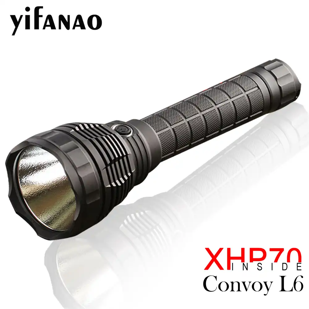 Convoy L6 Flashlight Xhp70 Led Ful Torch Lamp Night Light For Outdoor Camping Fishing Hunting By 26650 Battery Forlight Aliexpress Convoy L6 Flashlight Xhp70 Led