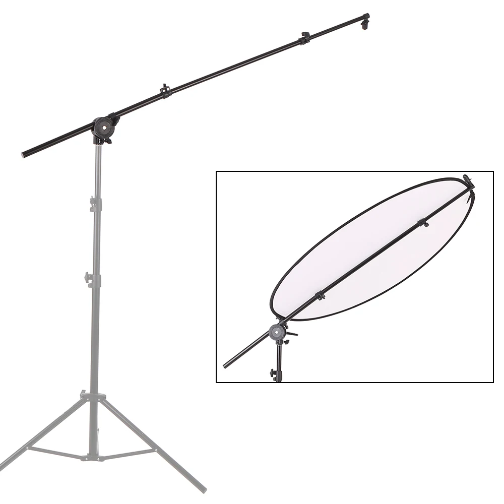 

Extendable Photo Studio Photography Reflector Diffuser Holder Stand Boom Arm Support withClip Flexible Swivel Grip Head Clamp
