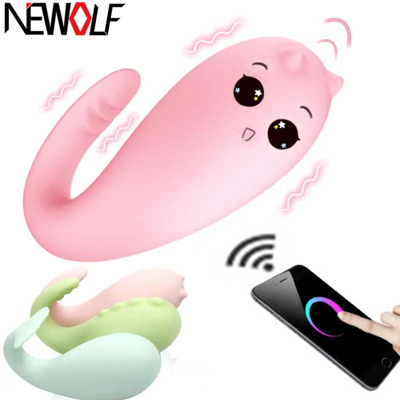 Monster Pub Vibrator 8 frequency Internet Sexy Toys Produ Remote Control USB Vibrating Egg Bluetooth Connected G Spot Q49