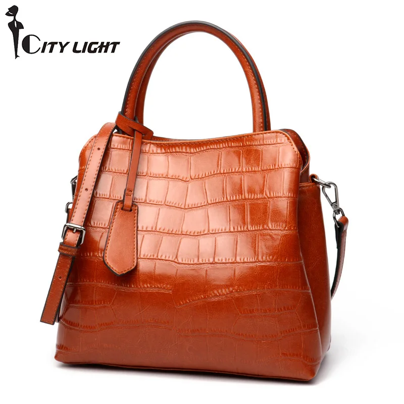 Genuine Leather Women Bag Crocodile Pattern Handbag Fashion Ladies Shoulder Bags High Quality Famous Brand Tote Messenger Bags Genuine Leather Women Bag Crocodile Pattern Handbag Fashion Ladies Shoulder Bags High Quality Famous Brand Tote Messenger Bags