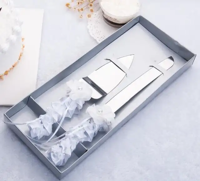 Personalized Wedding Cake Knife Serving Set Decoration Supplies