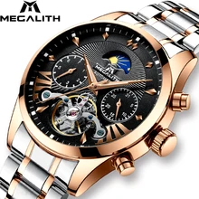 2019 MEGALITH Top Luxury Brand Automatic Mechanical Watch Men Stainless Sport Waterproof Luminous Watch Men Casual Wrist watches 2019 MEGALITH Top Luxury Brand Automatic Mechanical Watch Men Stainless Sport Waterproof Luminous Watch Men Casual Wrist watches