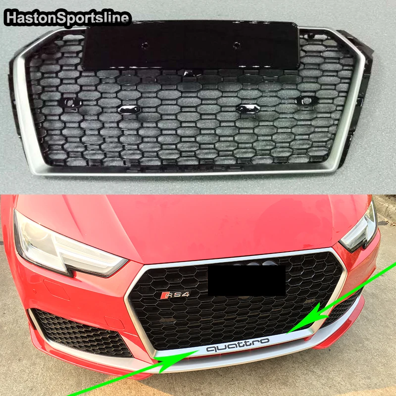 A4 B9 QUATTRO Logo ABS Exterior Parts Front Bumper Mesh