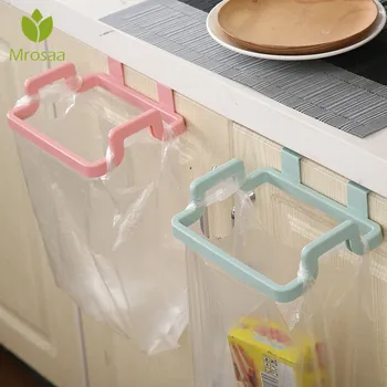 

Hot Towel Shelf Holders Cupboard Bag Clips Door Back Trash Rack Storage Garbage Bag Holder Hanging Kitchen Cabinets Storage Bags