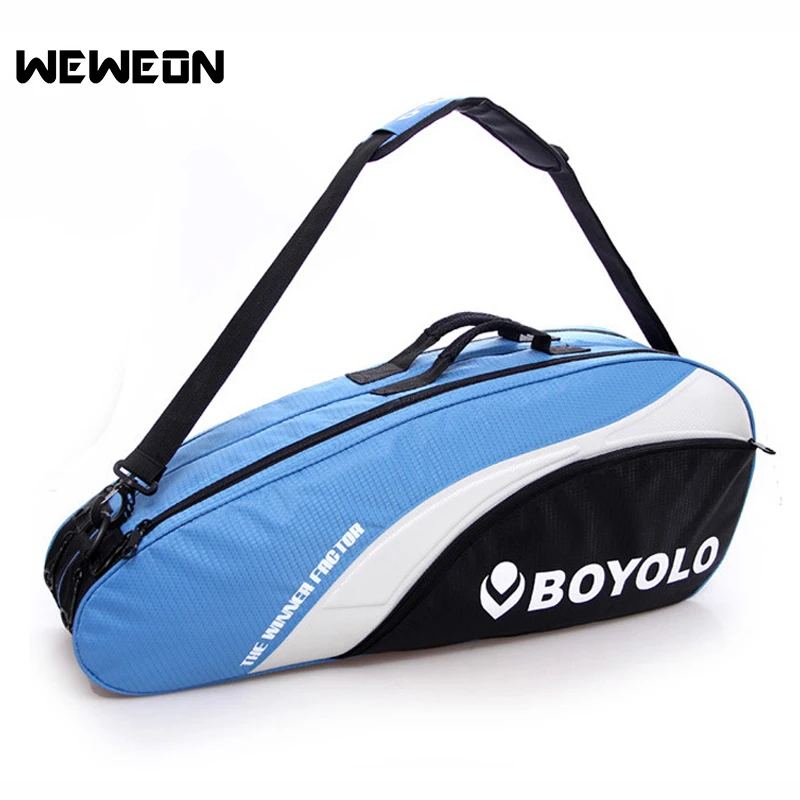

6x Pcs Single Shoulder Racket Backpack with Double Shoe Stroage Bag European and American Extra Thick Badminton Racquet Bags.