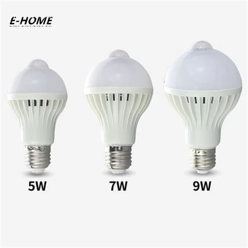 EHOME PIR Motion Sensor Light LED Bulb smart E27 Auto Infrared Body
