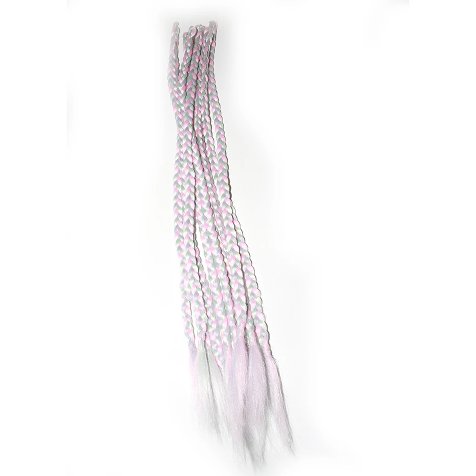 QP hair MIX Color braid Twist Crochet Hair 24" Ombre Box Braiding Crochet Hair Synthetic Twist Extensions For Women