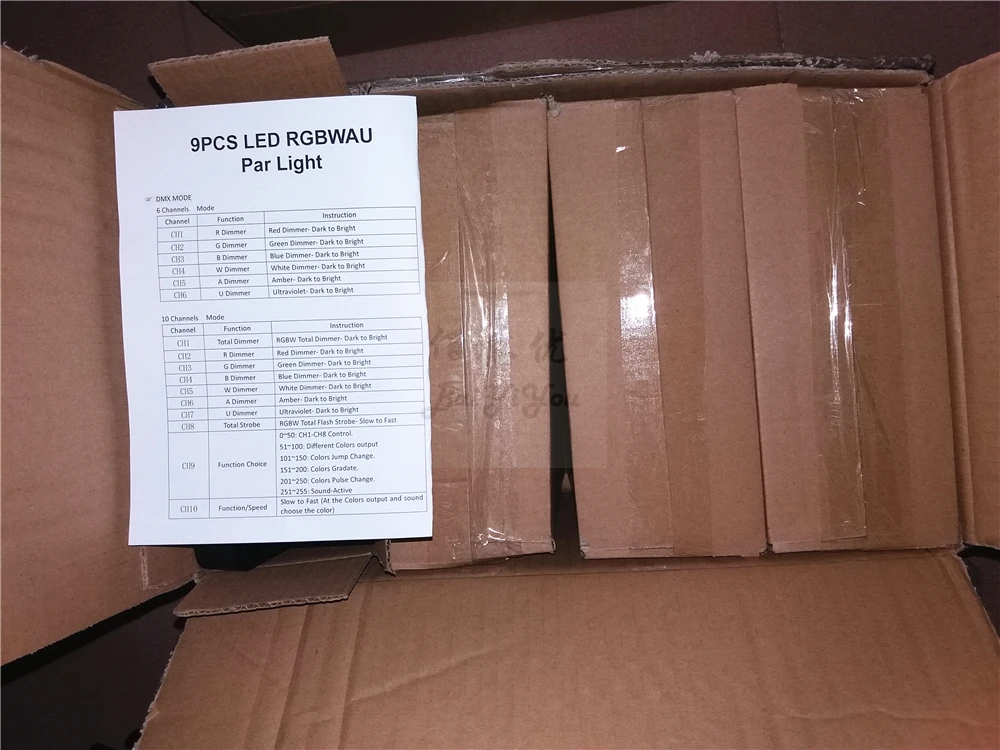 9pcs LED Flat PAR 13
