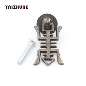 

10PCs Vintage Furniture Handle Bone Knobs and Handles Door Handle Cupboard Drawer Kitchen Pull Knob Furniture Hardware