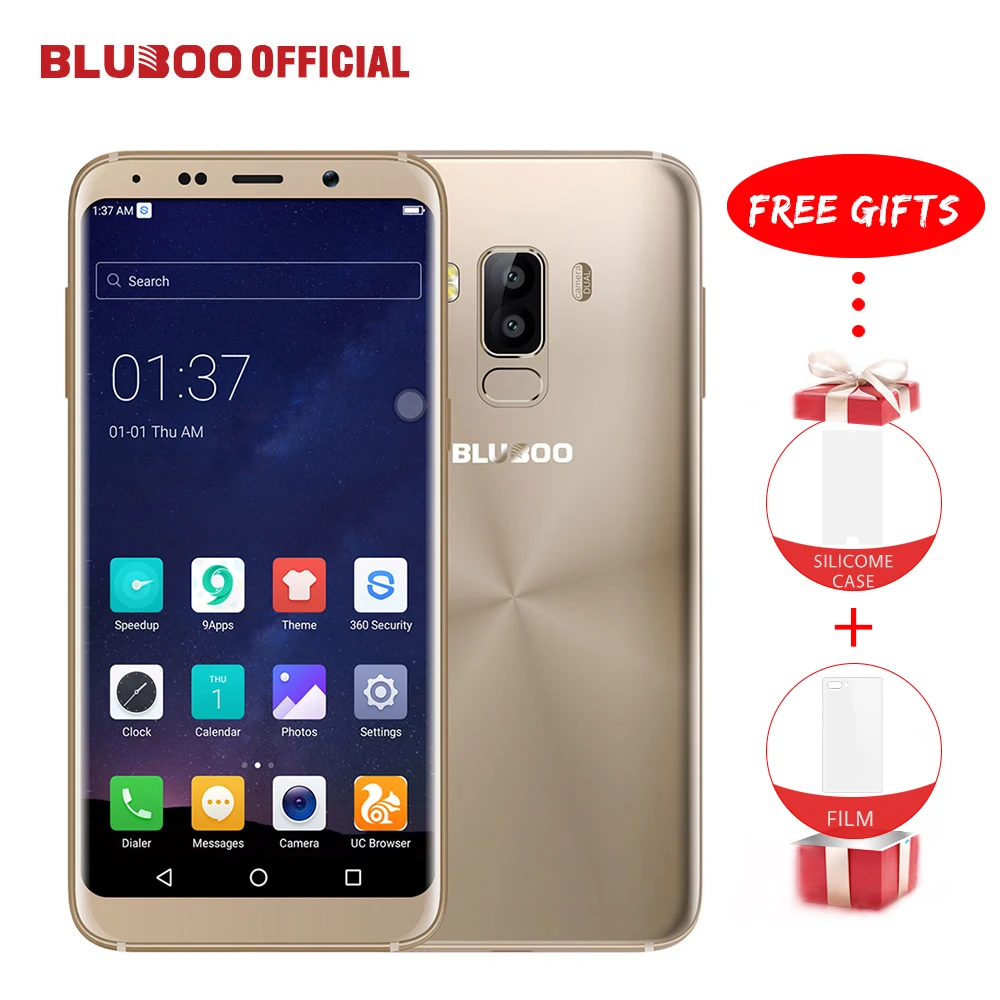 BLUBOO S8 5 7 ''HD 18:9 Экран мобильного телефона Android 0 3 ГБ Оперативная память 32