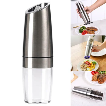 

Automatic Electric Pepper Grinder LED Salt Light Pepper Seasoning Bottle Kitchen Grinding Machine GHS99