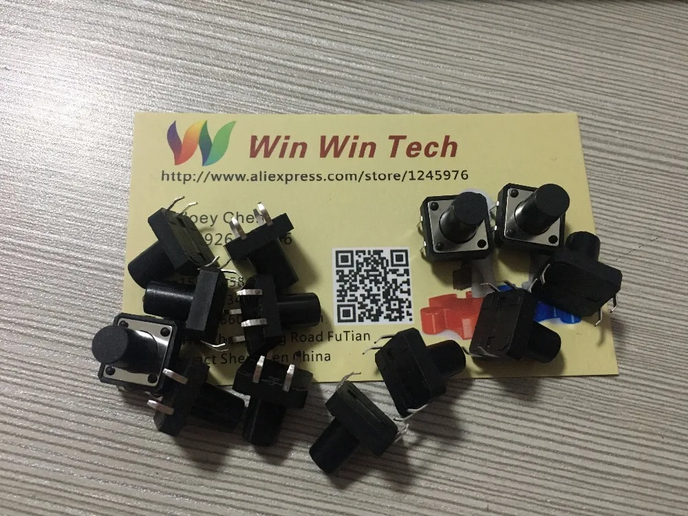 

50pcs 6*6x4.3mm 6X6X5mm DIP Tactile Tact Mini Push Button Switch Micro Switch Momentary DIP-4 6X6X6 6x6x7 6x6x8 6x6x9 6x6x10