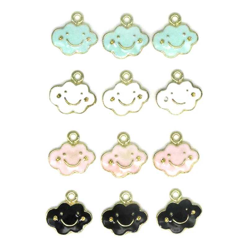 100pcs 12*13mm diy Korea cute charms pendant gold tone alloy mixed