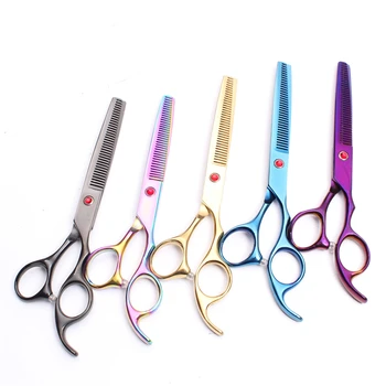 

6.5" 18cm Jaoan Customized Logo Professional Pet Hair Scissors Cats Dogs Flur Clipping Shears Hairdressing Thinning Shears C4007