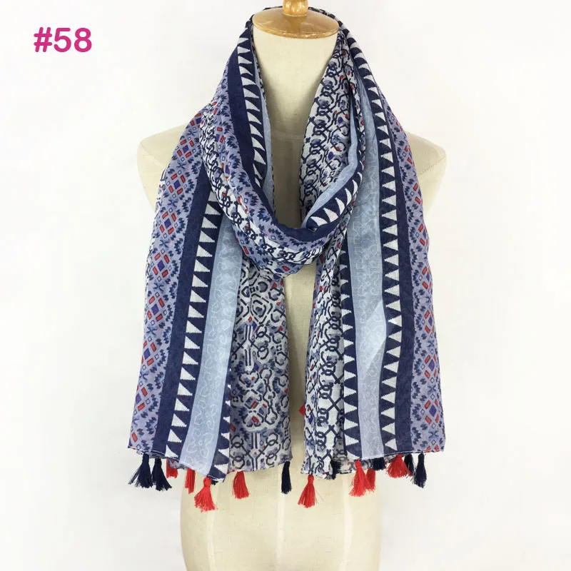 Более 160 цветов весна лето мода шеврон Племенной неоновый цвет кисточкой шаль шарф обертывание